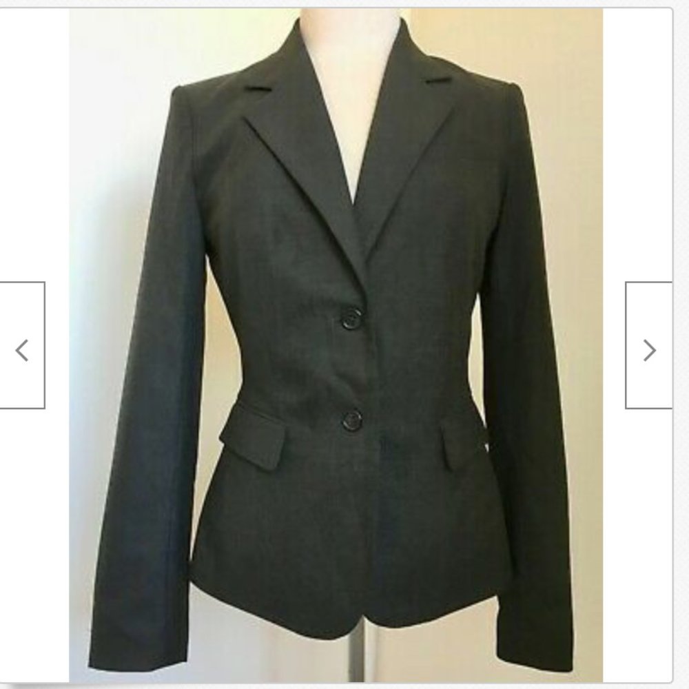 The Limited Charcoal Gray Stretch hourglass Blazer jacket